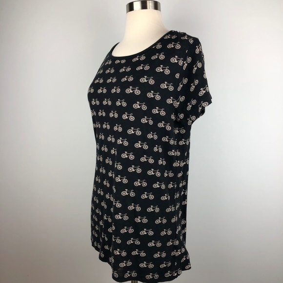 French Connection Sonny Slub Bicycle Print Tee Large - Picture 4 of 8